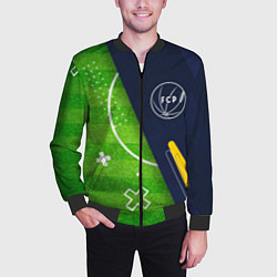 Бомбер мужской Porto football field, цвет: 3D-черный — фото 2