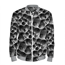 Бомбер мужской Металл - текстура, цвет: 3D-меланж