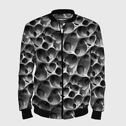 Бомбер мужской Металл - текстура, цвет: 3D-черный