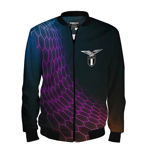 Мужской бомбер Lazio футбольная сетка / 3D-Черный – фото 1