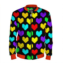 Бомбер мужской Undertale heart pattern, цвет: 3D-красный