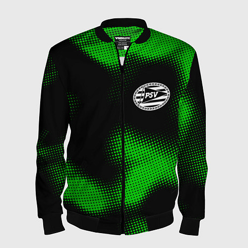 Мужской бомбер PSV sport halftone / 3D-Черный – фото 1
