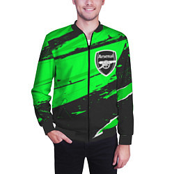 Бомбер мужской Arsenal sport green, цвет: 3D-черный — фото 2