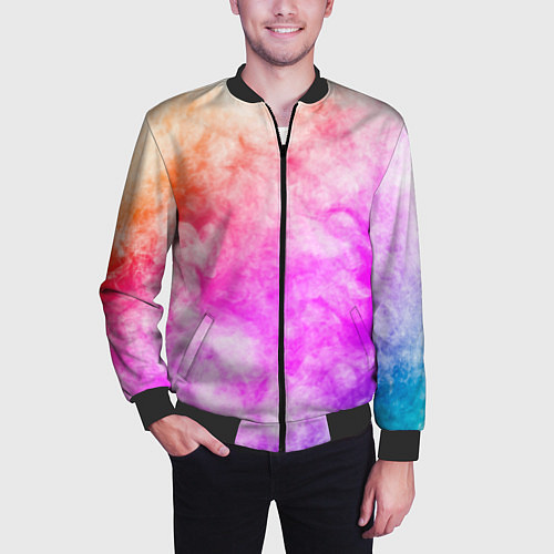Мужской бомбер Colorful smoke 1 / 3D-Черный – фото 3