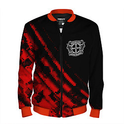 Бомбер мужской Bayer 04 sport grunge, цвет: 3D-красный