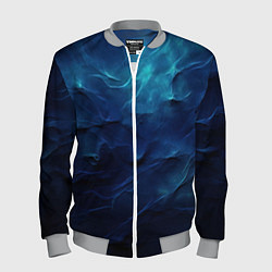 Мужской бомбер Абстрактные волны глубины
