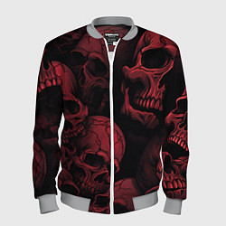 Бомбер мужской Кровавые черепа, цвет: 3D-меланж