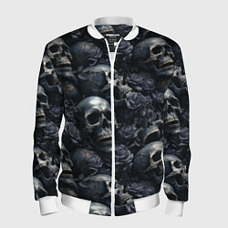 Бомбер мужской Пепельное поле, цвет: 3D-белый