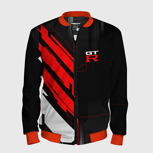 Мужской бомбер Nissan GTR - Cyber / 3D-Красный – фото 1