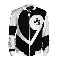 Бомбер мужской Cloud9 - black and white, цвет: 3D-белый