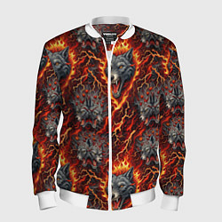 Мужской бомбер Волки эпичный паттерн