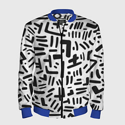 Мужской бомбер Паттерн линиями