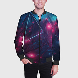 Бомбер мужской Конструкция с ярким свечением, цвет: 3D-черный — фото 2