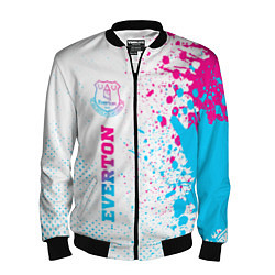 Бомбер мужской Everton neon gradient style по-вертикали, цвет: 3D-черный