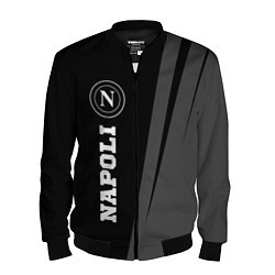 Бомбер мужской Napoli sport на темном фоне по-вертикали, цвет: 3D-черный