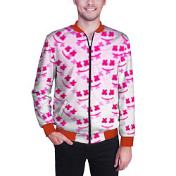Бомбер мужской Marshmello pink colors, цвет: 3D-красный — фото 2