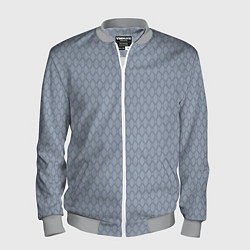 Мужской бомбер Серо-синий паттерн