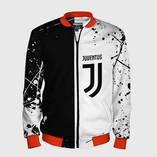 Мужской бомбер Juventus краски текстура спорт / 3D-Красный – фото 1