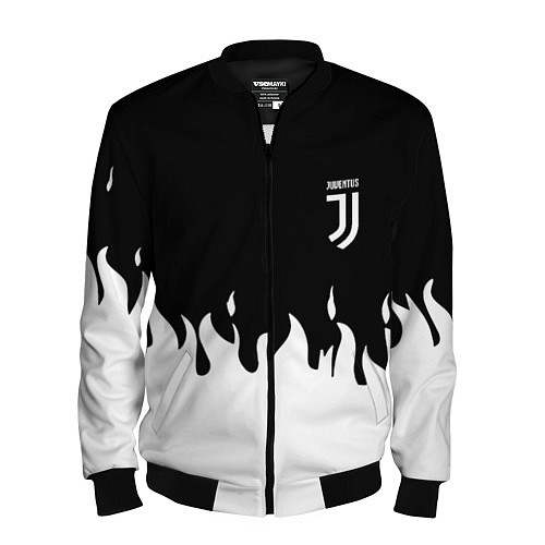 Мужской бомбер Juventus fire / 3D-Черный – фото 1