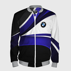Мужской бомбер BMW Logotype - blue waves