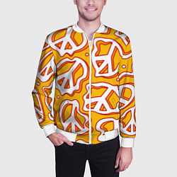 Бомбер мужской Pattern peace, цвет: 3D-белый — фото 2
