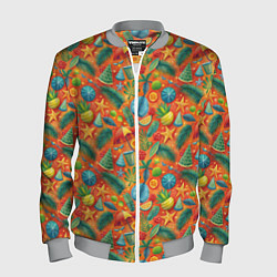 Мужской бомбер Летние каникулы микс из паттерна