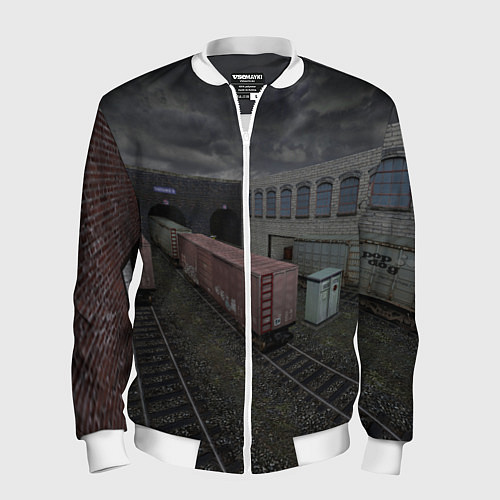 Мужской бомбер Counter Strike 1 6 de train / 3D-Белый – фото 1