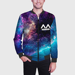 Бомбер мужской Bungo Stray Dogs space anime, цвет: 3D-черный — фото 2