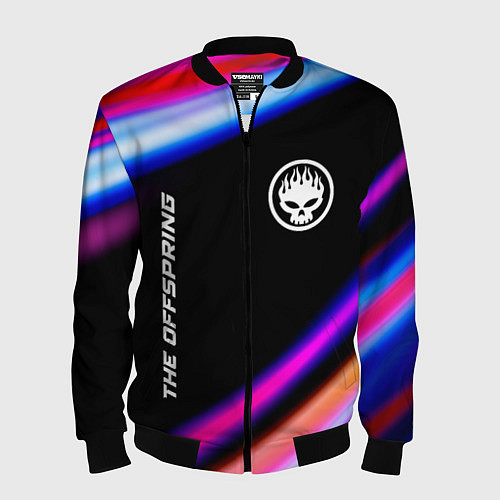 Мужской бомбер The Offspring neon rock lights / 3D-Черный – фото 1