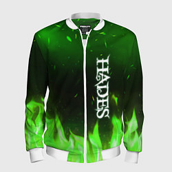 Мужской бомбер Logo Hades green hell fire