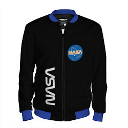 Бомбер мужской NASA logo usa space, цвет: 3D-синий