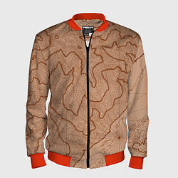 Мужской бомбер Старая карта неизвестного мира