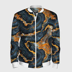 Мужской бомбер Золотистый мрамор