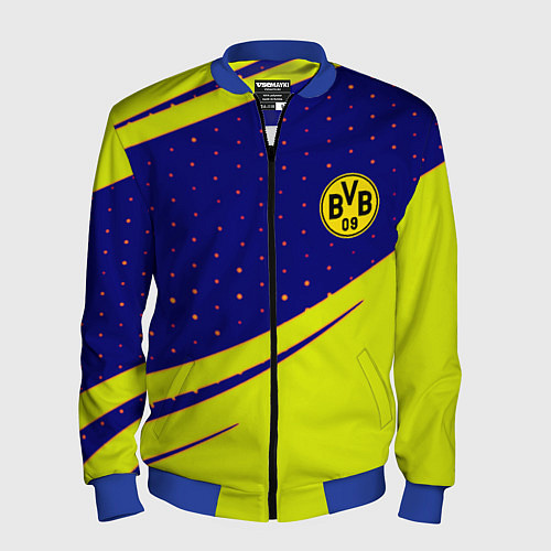 Мужской бомбер Borussia logo geometry / 3D-Синий – фото 1