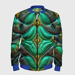 Мужской бомбер Объемная футуристичная текстура из кожи