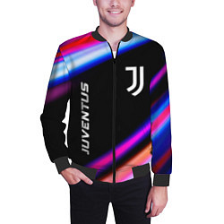 Бомбер мужской Juventus speed game lights, цвет: 3D-черный — фото 2