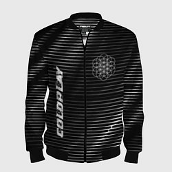 Бомбер мужской Coldplay metal rock lines, цвет: 3D-черный
