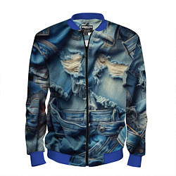 Бомбер мужской Denim rags - fashion trend, цвет: 3D-синий