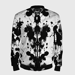 Бомбер мужской The psychedelic Rorschach test - ai art, цвет: 3D-черный