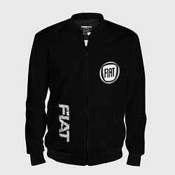 Бомбер мужской FIAT logo white auto, цвет: 3D-черный