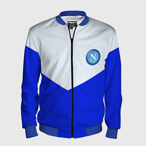Мужской бомбер Napoli fc geometry / 3D-Синий – фото 1