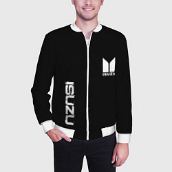 Бомбер мужской Isuzu logo white, цвет: 3D-белый — фото 2