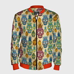 Бомбер мужской Обезьяна ананас, цвет: 3D-красный