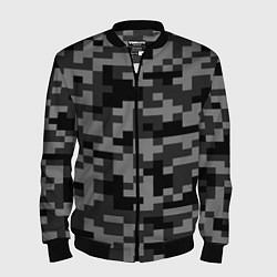 Мужской бомбер Камуфляжные пиксели блэк