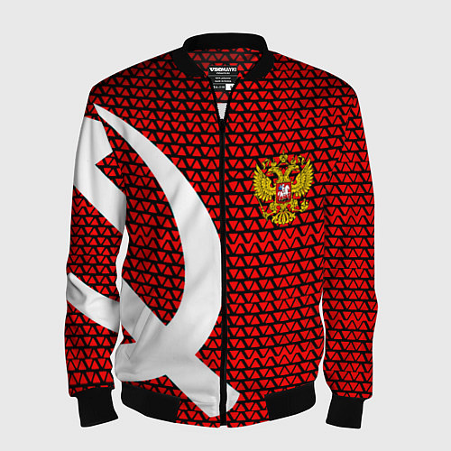 Мужской бомбер РФ стиль СССР / 3D-Черный – фото 1