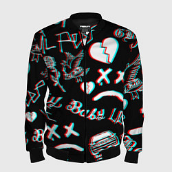 Мужской бомбер Lil Peep logo glitch