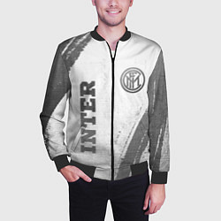 Бомбер мужской Inter - white gradient вертикально, цвет: 3D-черный — фото 2