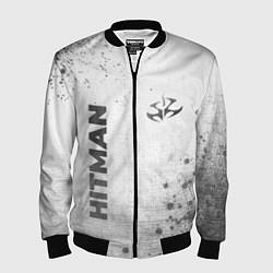 Бомбер мужской Hitman - white gradient вертикально, цвет: 3D-черный