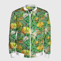 Мужской бомбер Груши и птицы