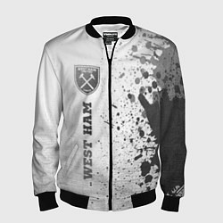 Бомбер мужской West Ham - white gradient по-вертикали, цвет: 3D-черный